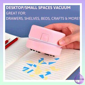 Mini Portable Handheld Cordless Tabletop Crumb Sweeper Desktop Vacuum Cleaner